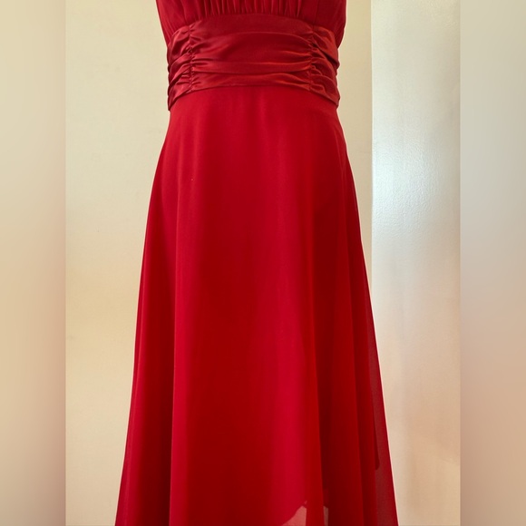 Elegant Red Chiffon Dress - very beautiful ❤️ - Picture 8 of 16